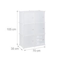 Mobile contenitore in plastica con 6 ante bianco 13_0002583_2