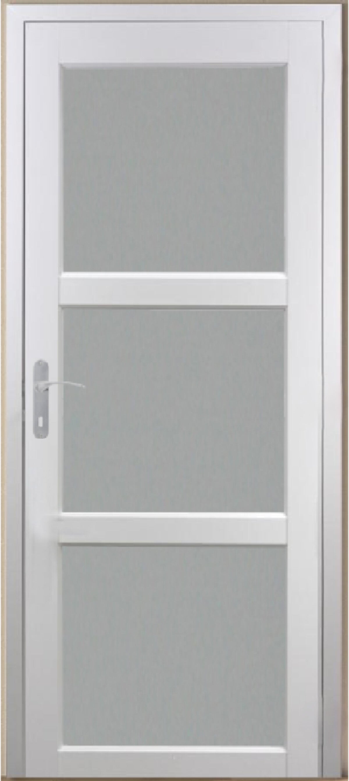 Porta vetrata Block Kenya Panno bianco Larghezza 73 Mano destra