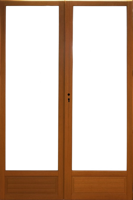 Finestra a 2 pannelli in legno Altezza 215 X Larghezza 140 (dimensioni della tabella) senza maniglia