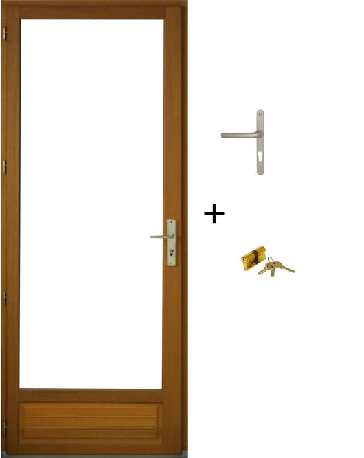 Finestra in legno a 1 anta Altezza 215 X Larghezza 80 Estrazione a sinistra (dimensioni della tabella)+ maniglia e barilotto senza maniglia