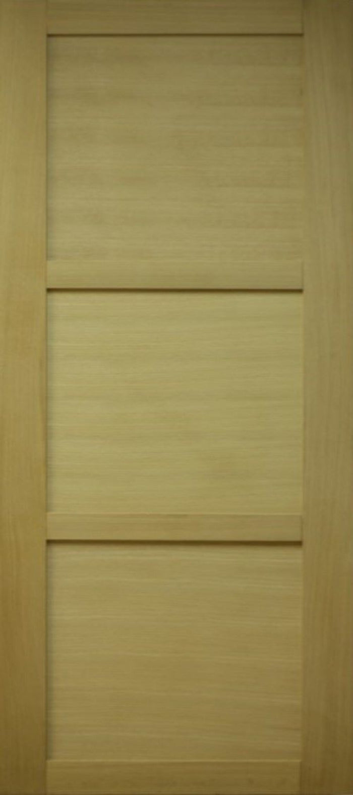 Porta scorrevole a 3 pannelli impiallacciata Ayous larghezza 83 + binario a rulli nero