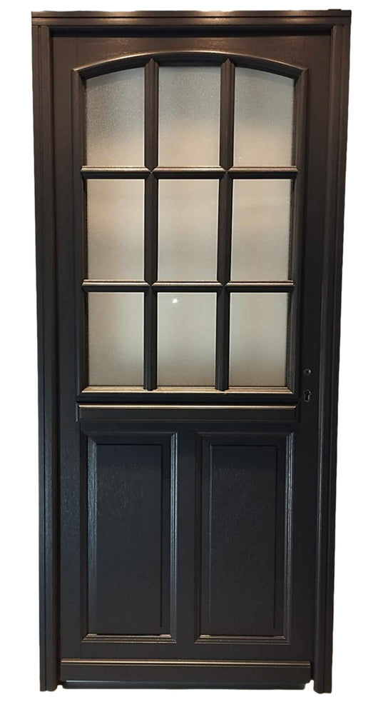 Porta d'ingresso in legno Exo Modello 'Alicia' 215X80 Tavola laterale sinistra a spinta senza maniglia