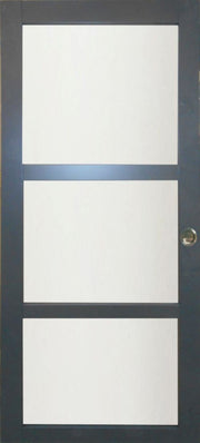 Vetro rivestito grigio antracite Porta scorrevole larghezza 83 + 2 gusci installati