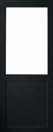 Porta scorrevole nera da officina H204 x L83 senza montante