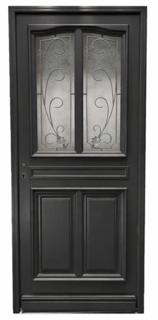 Porta d'ingresso Modello Mathilde RAL7016 Dimensioni 215 X90 Spinta a destra (dimensioni della tabella)