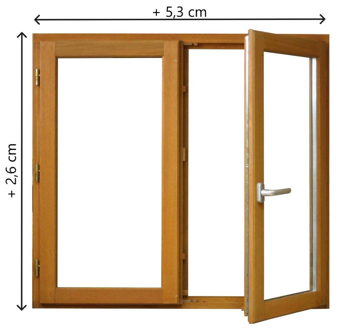 Finestra in legno a 2 vetri Altezza 95 X Larghezza 80 (dimensioni del tavolo)+ manico senza maniglia