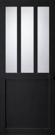 Porta Scorrevole Officina Vetro satinato nero H204 x L73