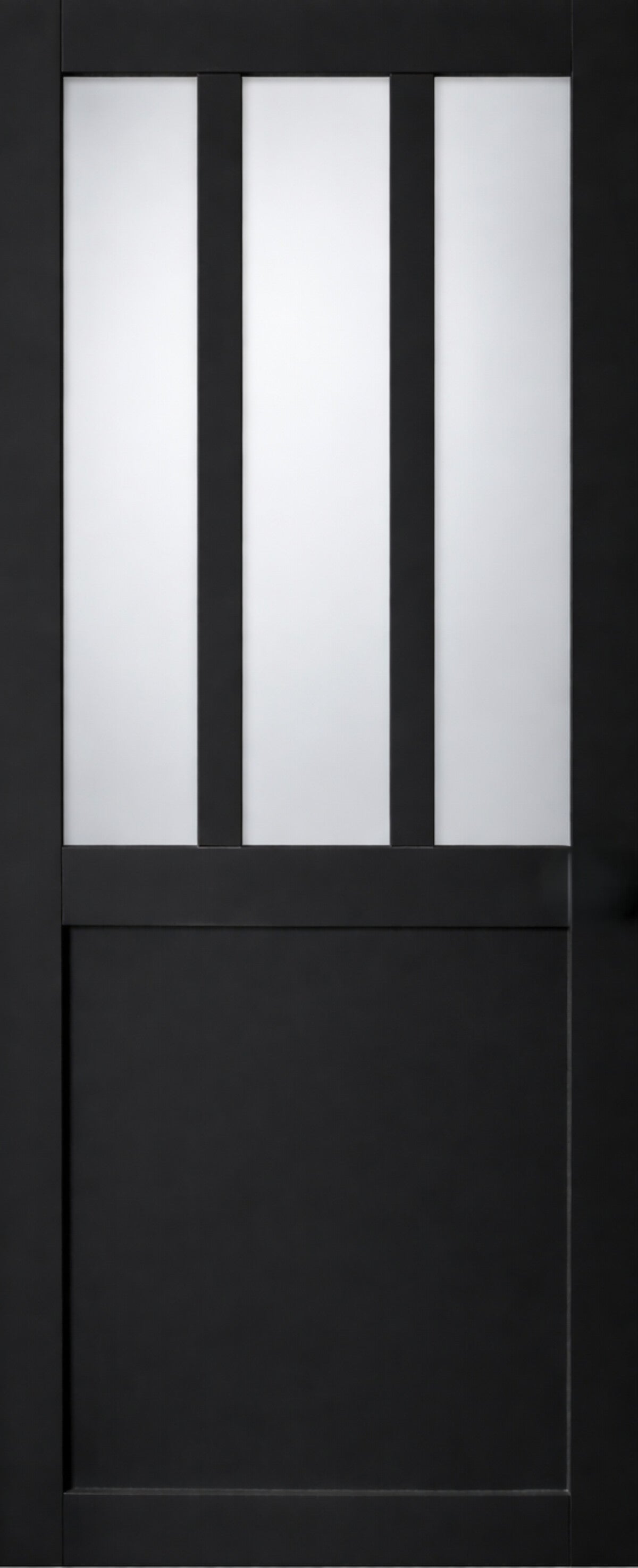 Porta Scorrevole Officina Vetro satinato nero H204 x L73