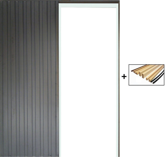 Sistema di porte a bilico + rivestimento per porte da 83 mm senza maniglia