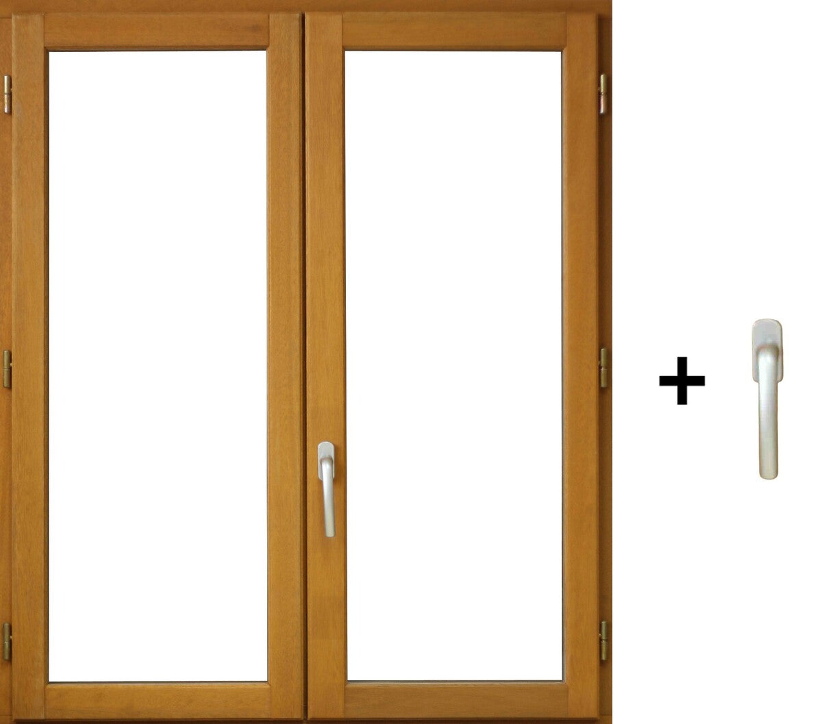 Finestra a 2 pannelli in legno Altezza 125 X Larghezza 120 (dimensioni del tavolo)+ manico senza maniglia