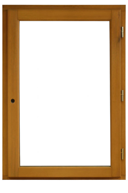 1 Finestra a battente in legno Altezza 75 X Larghezza 50 Guida a destra (dimensioni della tabella) senza maniglia