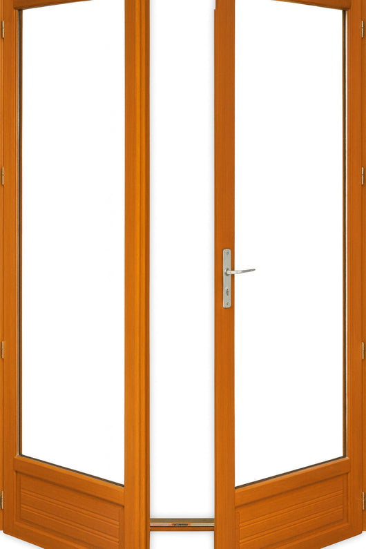Finestra a 2 pannelli in legno Altezza 215 X Larghezza 140 (dimensioni della tabella) senza maniglia