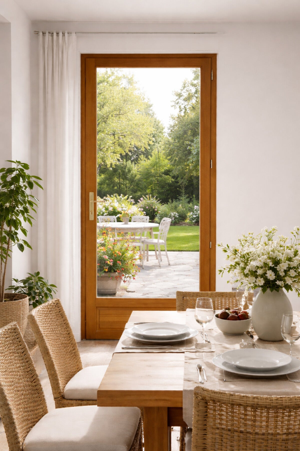 Porta in legno a un'anta Altezza 205 X Larghezza 80 Tiro a destra (dimensioni della tabella)+ maniglia e barilotto senza maniglia