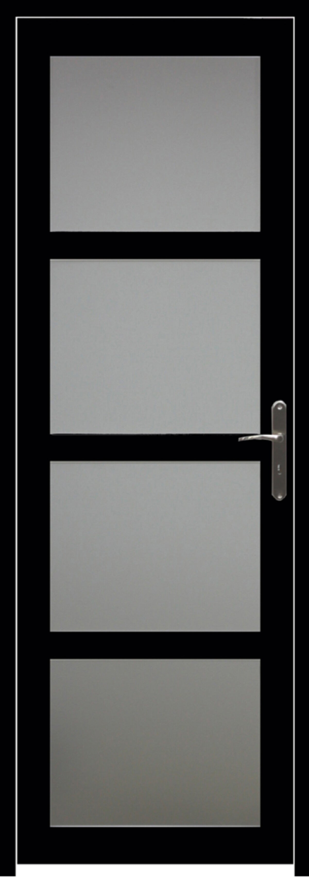 Blocco porta Telia con rivestimento nero Larghezza 73 Spinta a sinistra