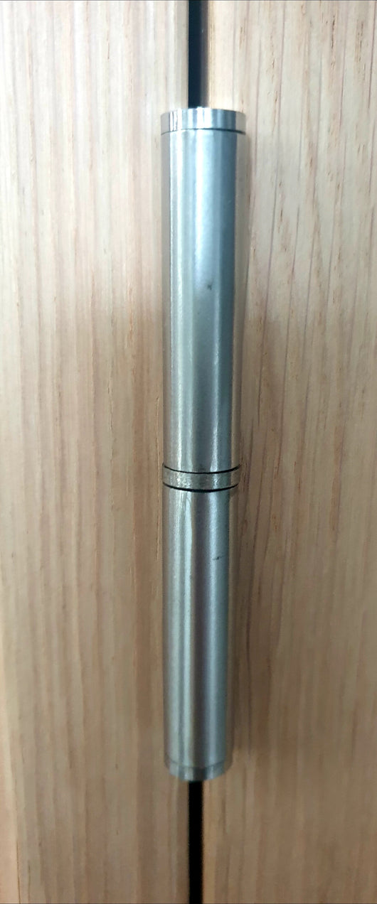 Blocco Porta Officina Vetro Nero Smerigliato H204 x L73 Dimensioni Pannello di Spinta Sinistro + Maniglia