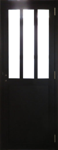 Blocco porta officina rivestito di nero Larghezza 83 Larghezza Spingitore sinistro