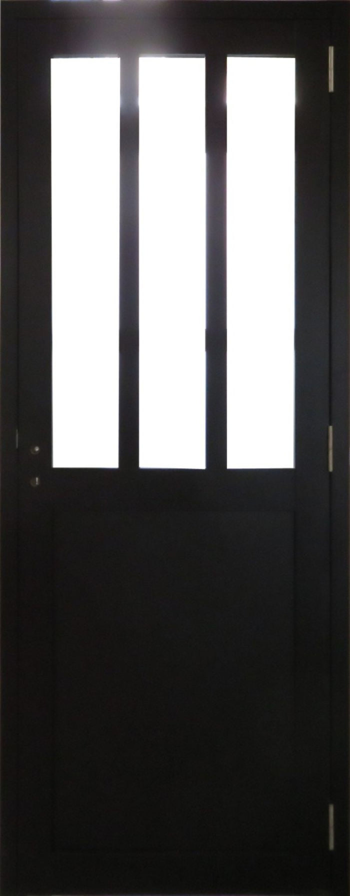 Blocco porta officina rivestito di nero Larghezza 83 Larghezza Spingitore sinistro