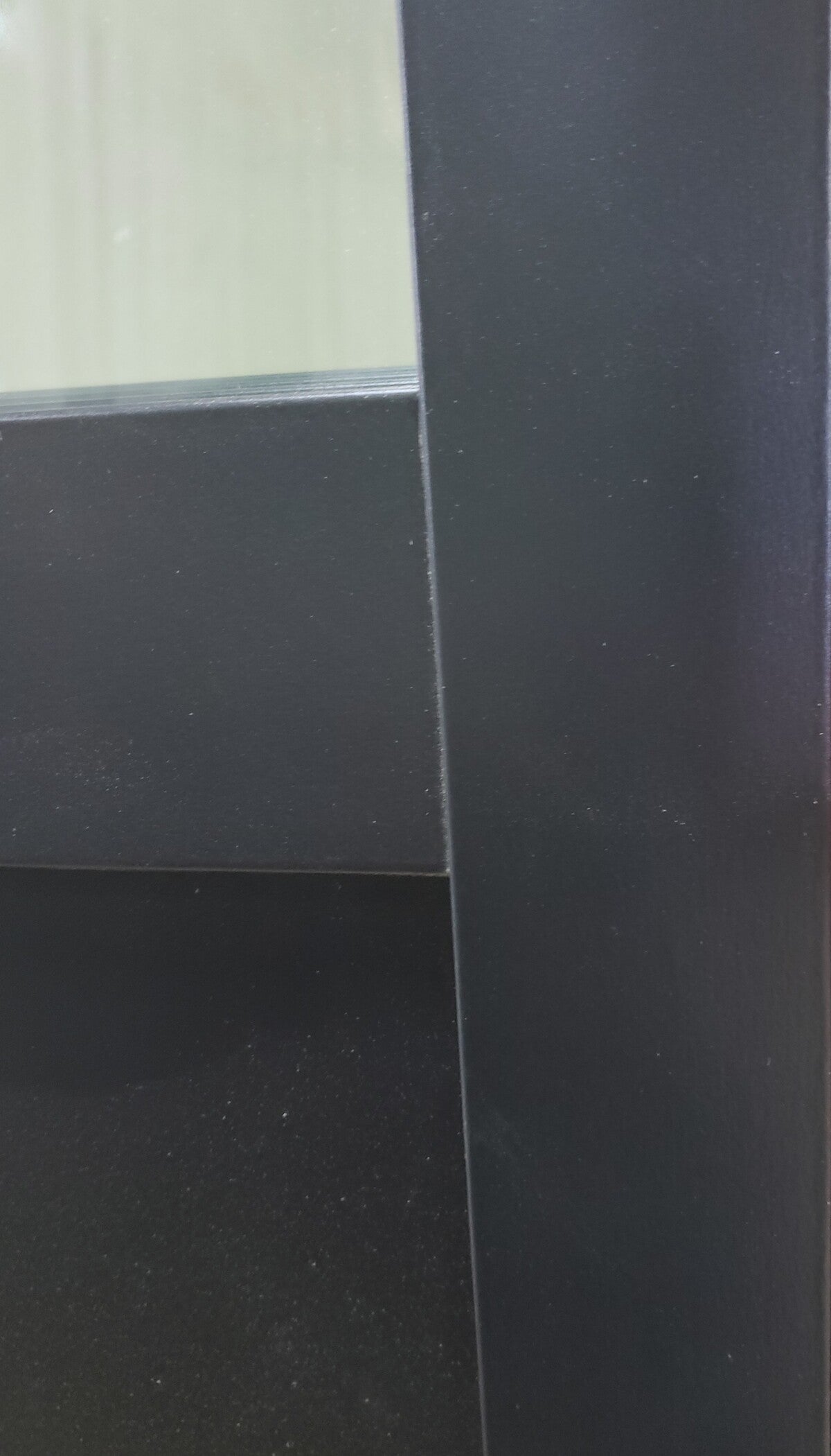 Porta scorrevole nera da officina H204 x L83 senza montante