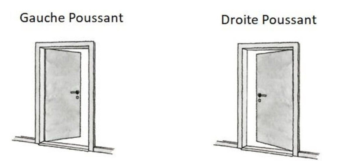 Blocco Porta Athena BIANCO H204 x L73 Tabella Dimensioni Spingendo Destra