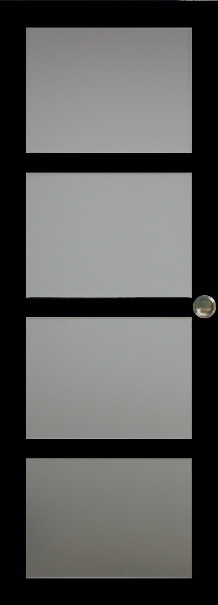 Porta scorrevole Telia nera larghezza 83 + binario in acciaio nero