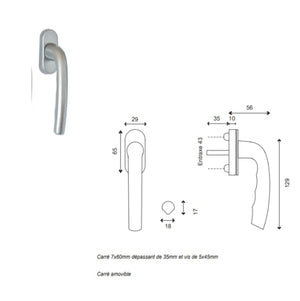 Lembo di legno Altezza 45 X Larghezza 40 (dimensioni del tavolo)+ manico senza maniglia