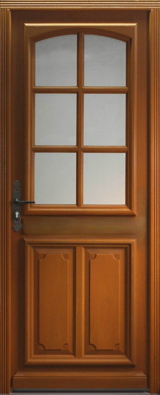 Porta d'ingresso in legno Exo modello 'Marine' 200X80 a destra a spingere senza maniglia