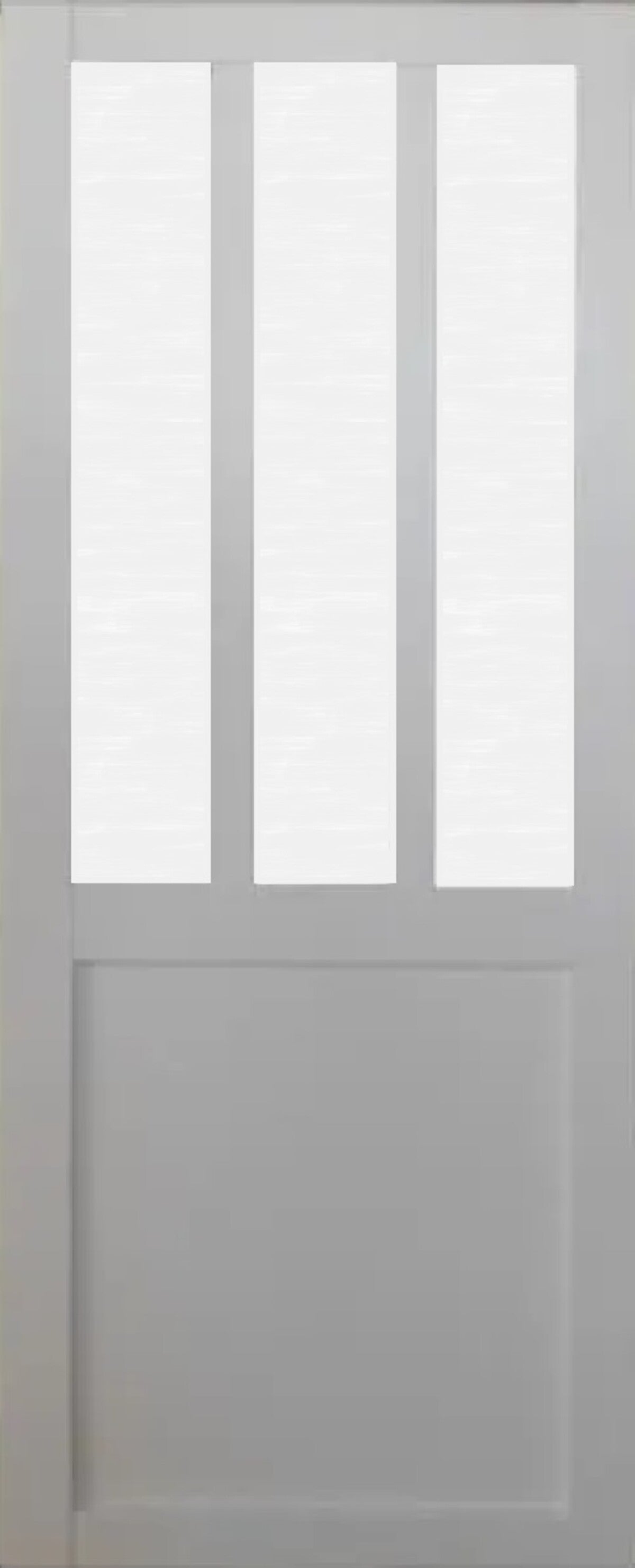 Porta Scorrevole Officina Vetro satinato bianco H204 x L83