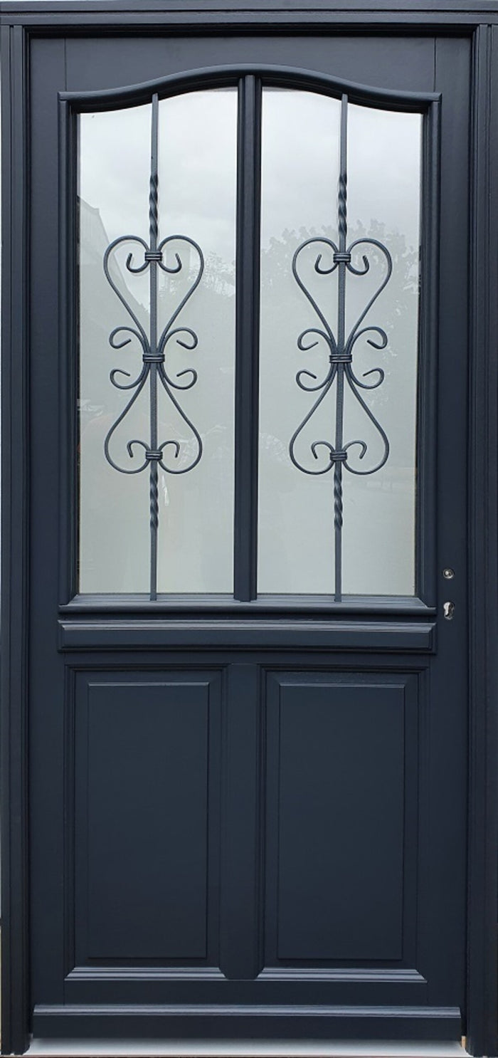 Porta d'ingresso in legno Exo modello 'Sanna' 215X90 Pannello di spinta sinistro senza maniglia