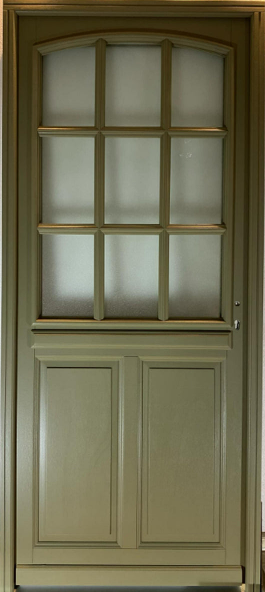 Porta d'ingresso in legno vitreo, Andore RAL 7002, H,215xl,80 p,sinistra Dimensioni Tabella senza maniglia