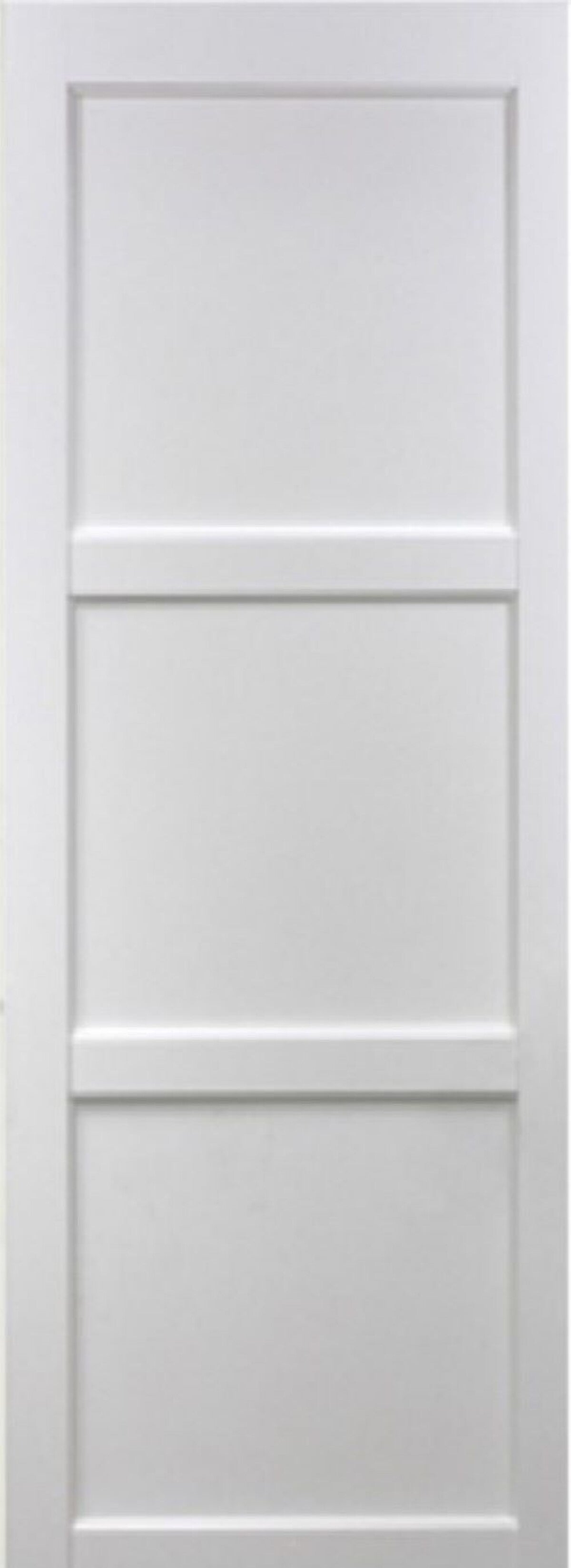 Porta Scorrevole Korya Bianca 3 Pannelli H204 x L83 + Binario in Alluminio Nero e 2 Gusci Neri