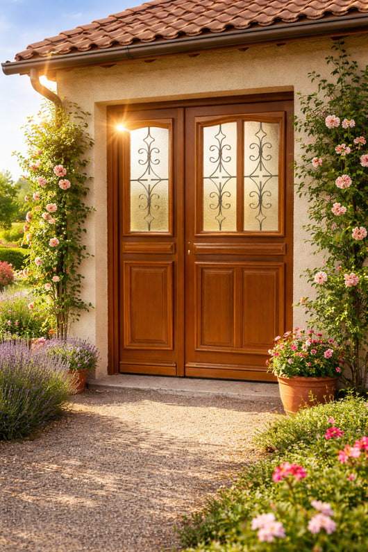 Porta d'ingresso in legno smaltato Tiercee Vauban H215 x L120 p. destra + Maniglia E Canna (rif. 010403RFP) Tabella Dimensioni senza maniglia