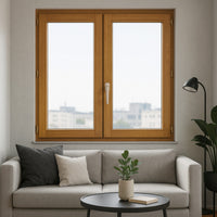 Finestra in legno a 2 vetri Altezza 60 X Larghezza 120 (dimensioni del tavolo)+ manico senza maniglia