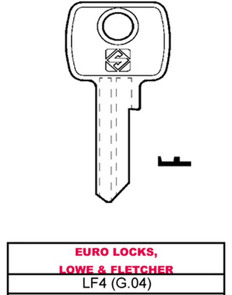 chiave asc lf4 (g.vae 0) euro locks, lowe & fletcher cod:ferx.vit28578