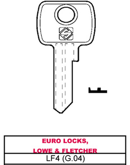 chiave asc lf4 (g.vae 0) euro locks, lowe & fletcher cod:ferx.vit28578