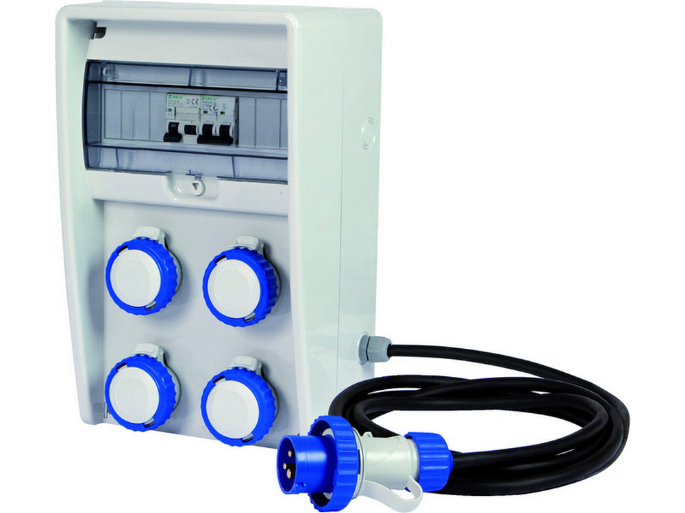 quadro elettrico ulisse 4 prese 220v cm. 25x18x40 h cod:ferx.vit22697