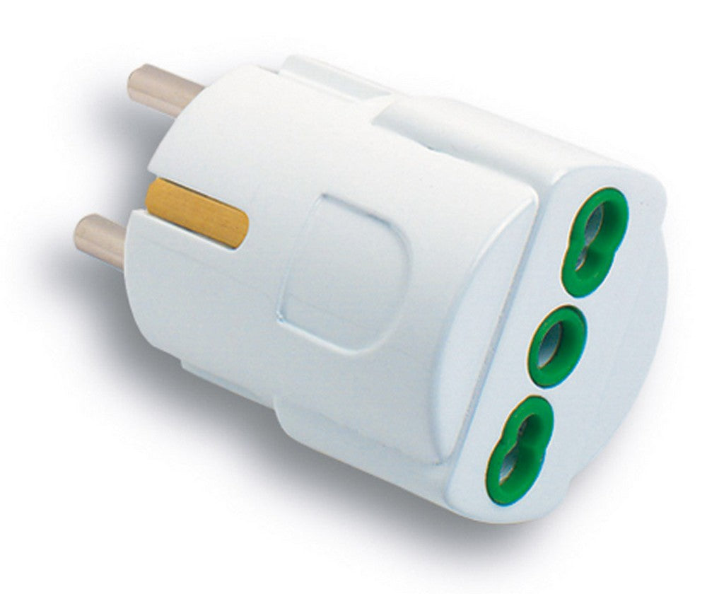 adattatore semplice 2p+t spina schuko/presa 10/16a cod:ferx.vit22729