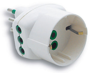 adattatore triplo 2p+t spina 10a/2 prese 10a+schuko cod:ferx.vit22731