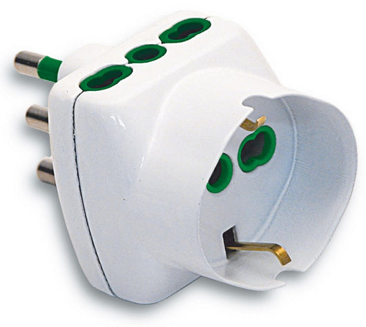 adattatore triplo 2p+t spina 16a/2 prese 10/16a+schuko cod:ferx.vit22734