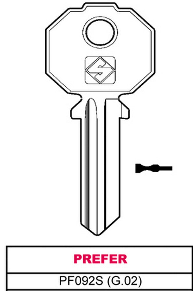 chiave asc pf092s (g.vac 0) prefer cod:ferx.vit4907