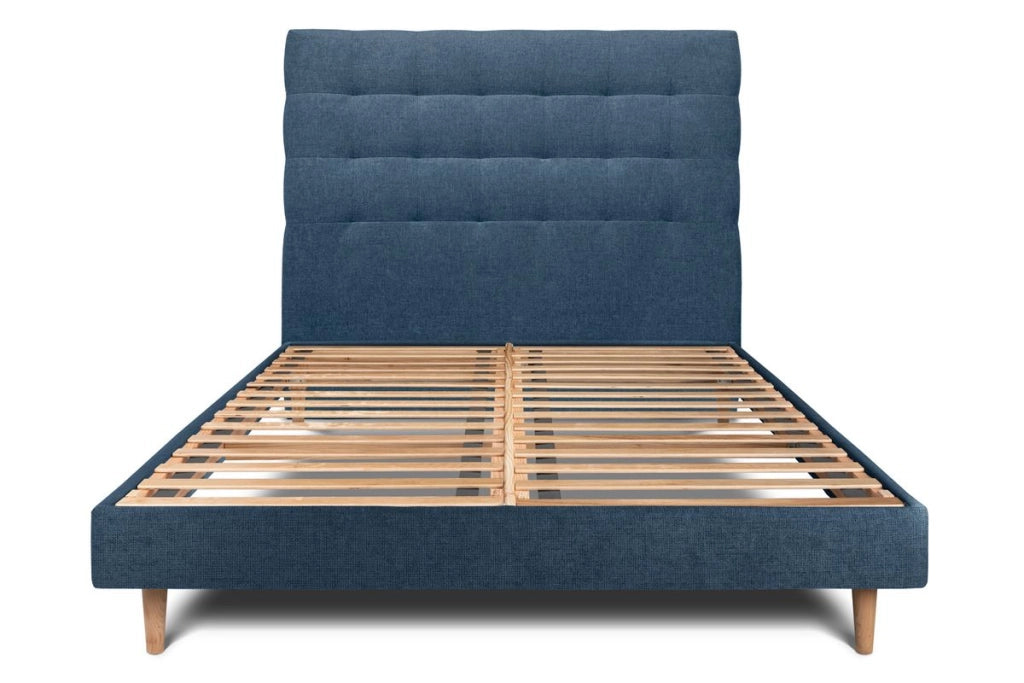 Letto 200x200 cm con testata imbottita - Tessuto Tela opaca