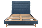 Letto 200x200 cm con testata imbottita - Tessuto Tela opaca