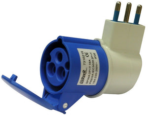 adattatore industriale cee spina civile/presa industriale 2p+t cod:ferx.vit27747