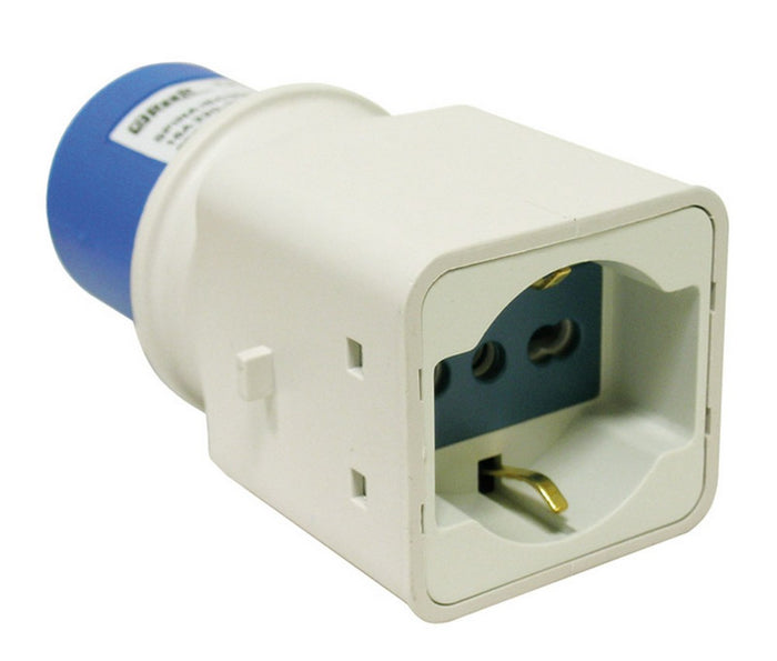adattatore industriale cee spina industriale/schuko 2p+t cod:ferx.vit26437