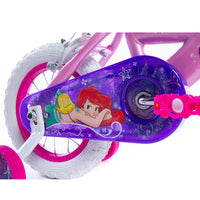 Bicicletta per Bambina Principesse, Telaio in Metallo, Ruote da 12 Pollici, Colore Rosa e Viola