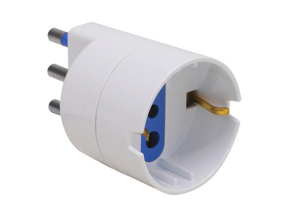 adattatore semplice in blister 2p+t spina 16a/ presa schuko 10a cod:ferx.vit35592
