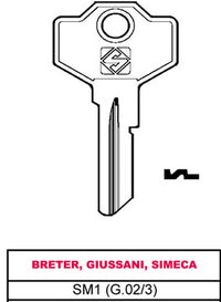 chiave asc sm1 (g.vac 3) breter, giussani, simeca cod:ferx.vit10448