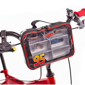 Bicicletta per Bambini Cars da 14 Pollici, Colore Rosso, con Freni a Mano, Sedile Comodo Qualita Excellence