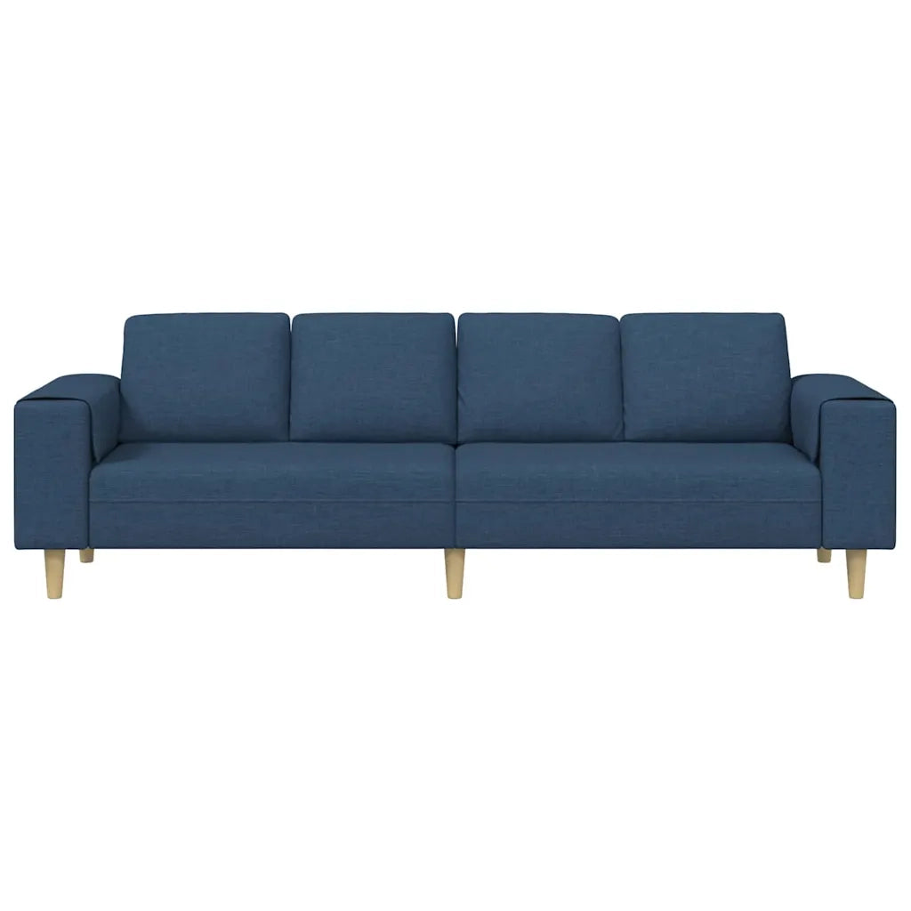 Divano per Soggiorno Blu 250 x 77 x 76 cm Poliestere 3335088