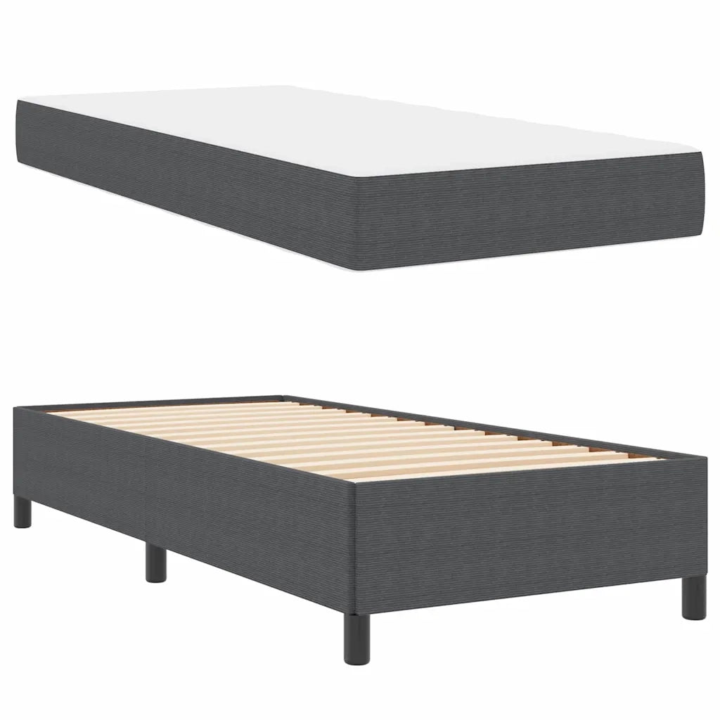 Struttura del letto-Giroletto Grigio scuro 100 x 200 cm Tessuto 389015