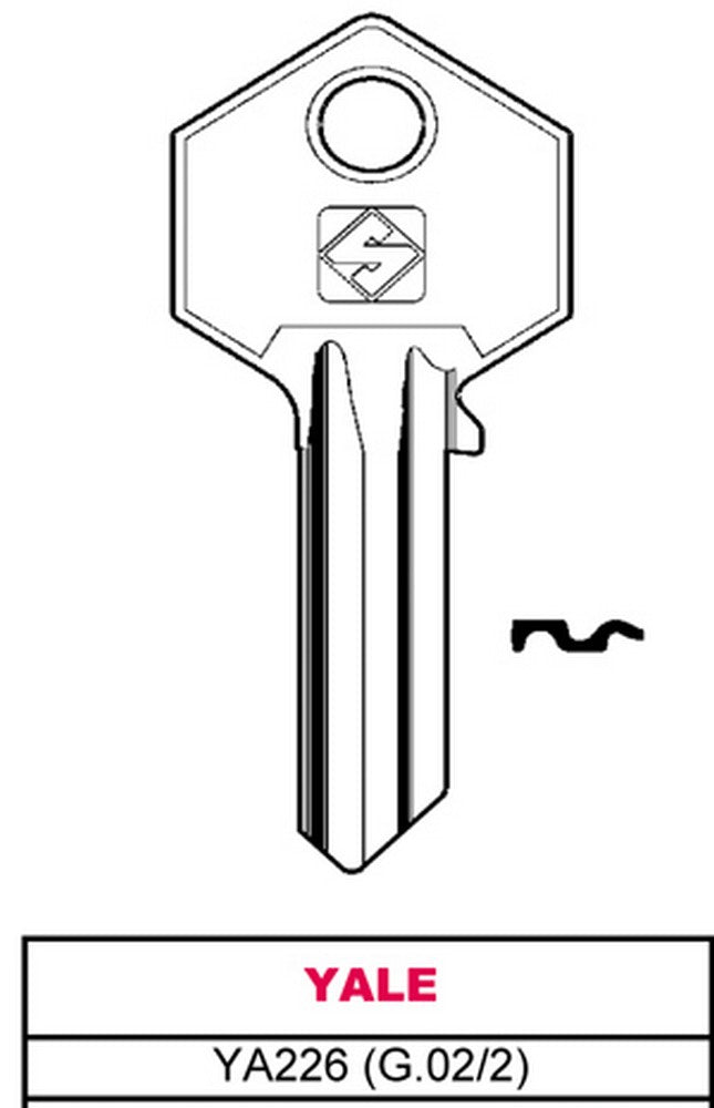 chiave asc ya226 (g.vac 2) yale cod:ferx.vit4940